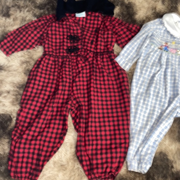 Blue and red Plaid Long Bubble size 24 months/2T - Picture 4 of 9